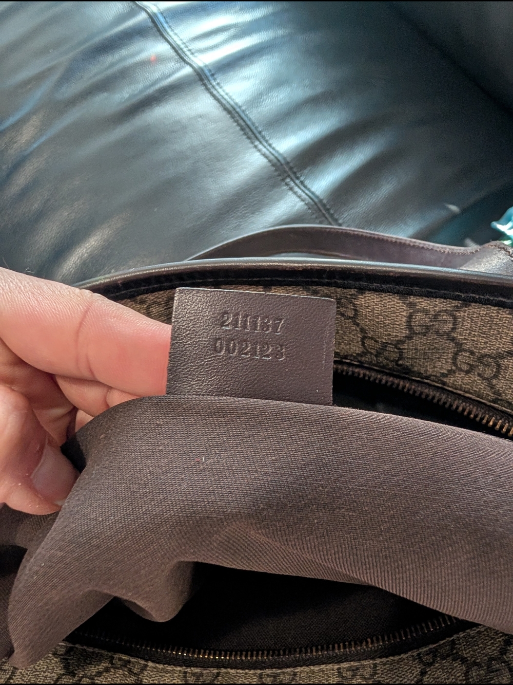 Gucci Monogram Canvas Tote in Beige/Brown - Picture 6 of 13